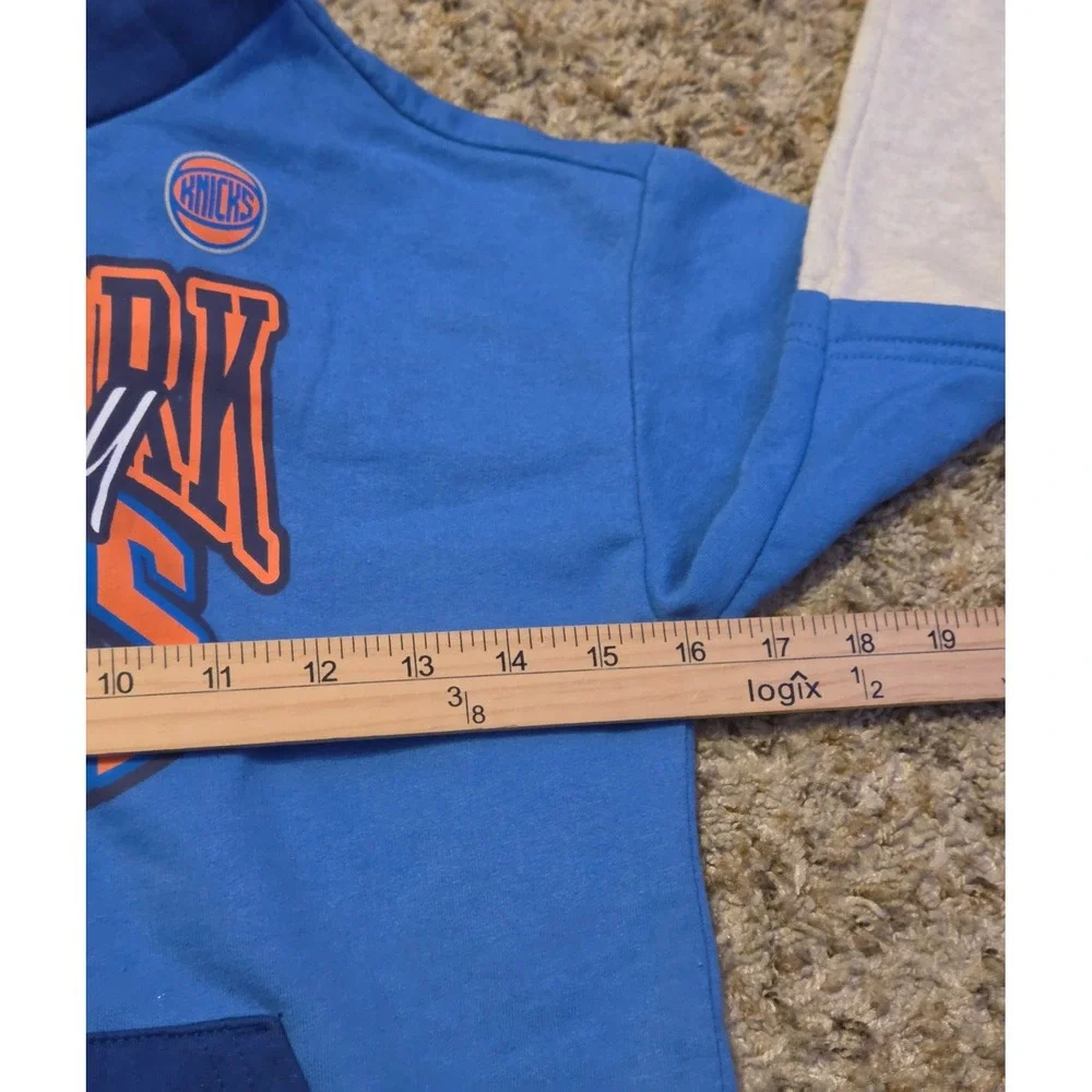 NBA New York Knicks Basketball Hoodie Youth Size Medium (8) Blue White Orange